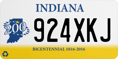 IN license plate 924XKJ