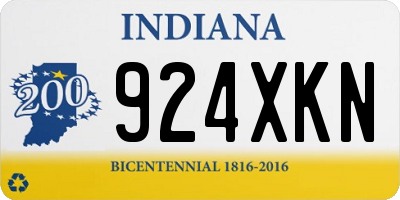 IN license plate 924XKN