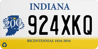 IN license plate 924XKQ