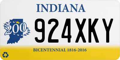IN license plate 924XKY