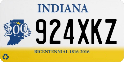IN license plate 924XKZ