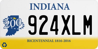 IN license plate 924XLM
