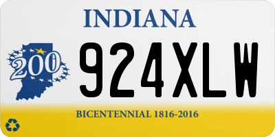 IN license plate 924XLW