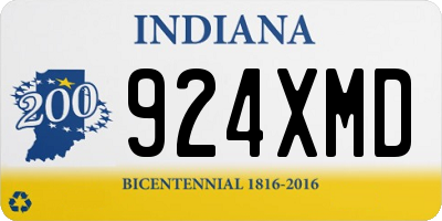 IN license plate 924XMD