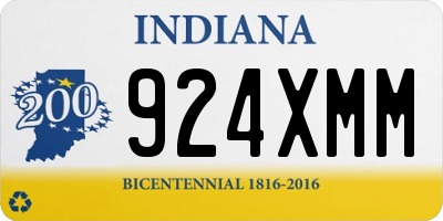 IN license plate 924XMM