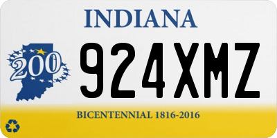 IN license plate 924XMZ