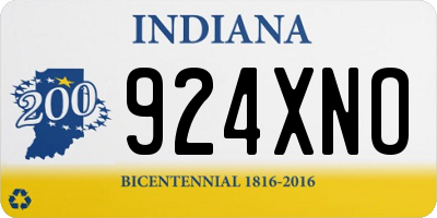 IN license plate 924XNO