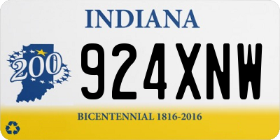 IN license plate 924XNW
