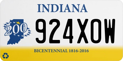 IN license plate 924XOW