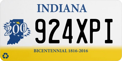 IN license plate 924XPI
