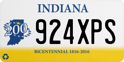 IN license plate 924XPS