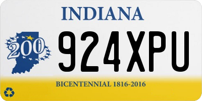 IN license plate 924XPU