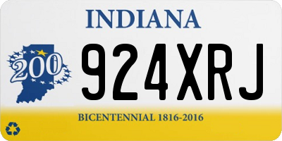 IN license plate 924XRJ