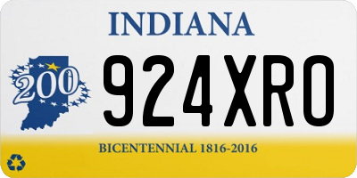 IN license plate 924XRO
