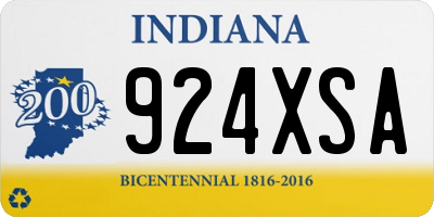 IN license plate 924XSA