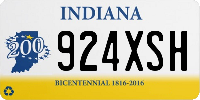 IN license plate 924XSH