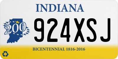 IN license plate 924XSJ