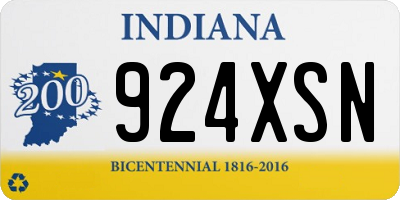 IN license plate 924XSN