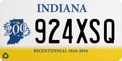 IN license plate 924XSQ