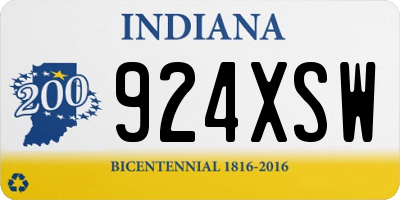 IN license plate 924XSW