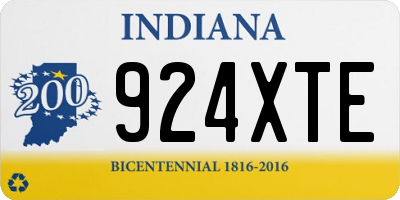 IN license plate 924XTE