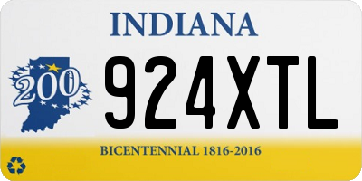 IN license plate 924XTL