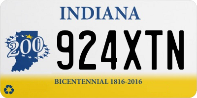 IN license plate 924XTN