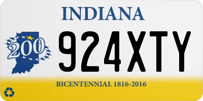 IN license plate 924XTY