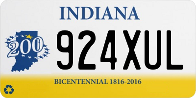 IN license plate 924XUL