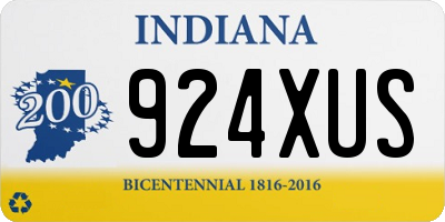 IN license plate 924XUS