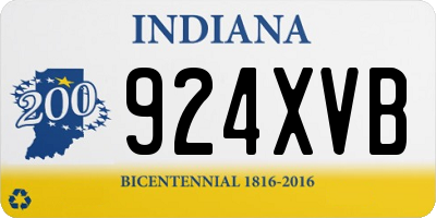 IN license plate 924XVB