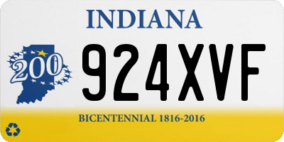 IN license plate 924XVF