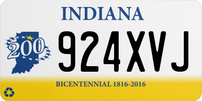 IN license plate 924XVJ