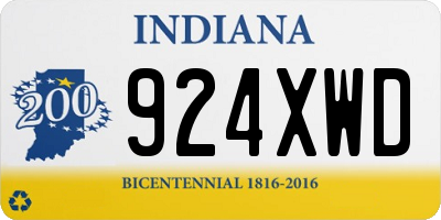 IN license plate 924XWD
