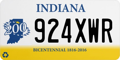 IN license plate 924XWR