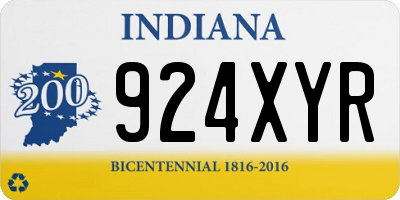 IN license plate 924XYR
