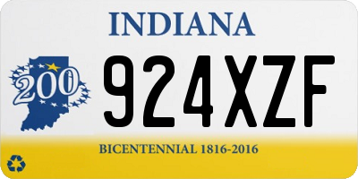 IN license plate 924XZF