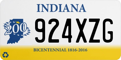 IN license plate 924XZG