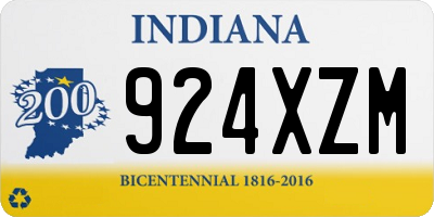 IN license plate 924XZM