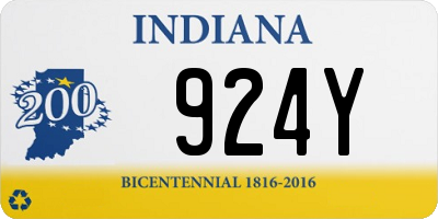 IN license plate 924Y