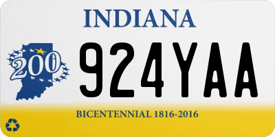 IN license plate 924YAA