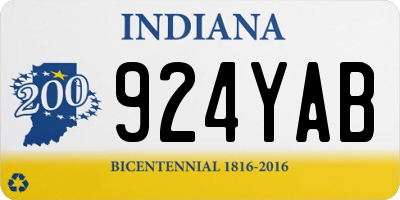 IN license plate 924YAB