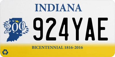 IN license plate 924YAE