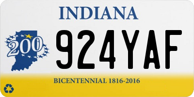 IN license plate 924YAF