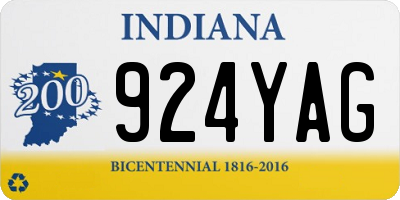 IN license plate 924YAG