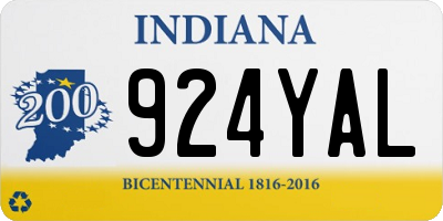 IN license plate 924YAL