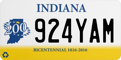 IN license plate 924YAM