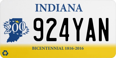 IN license plate 924YAN