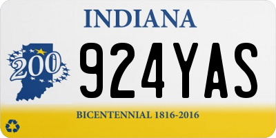 IN license plate 924YAS