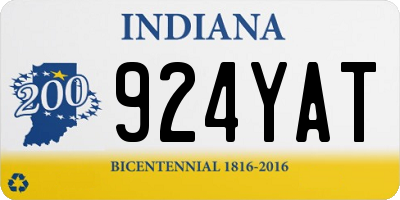IN license plate 924YAT